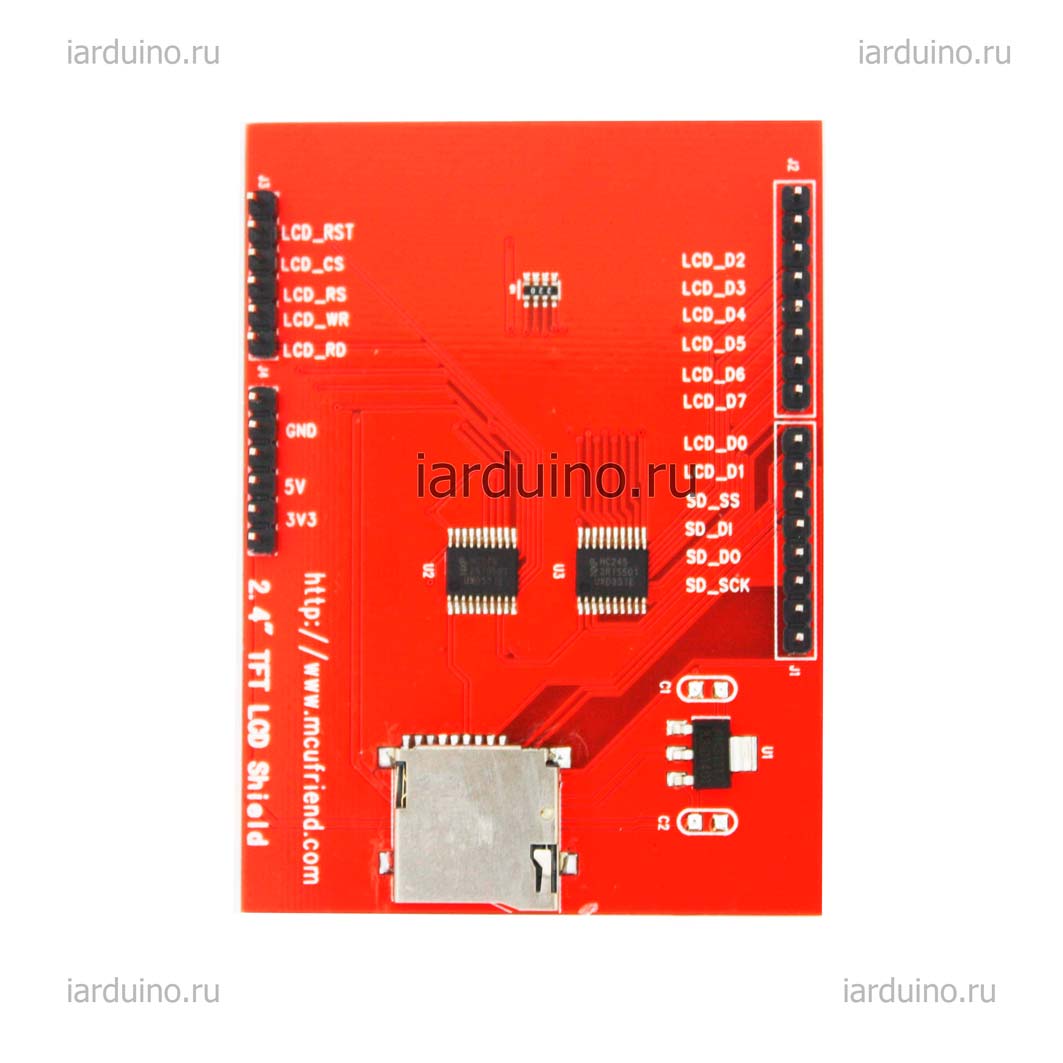 2.4 TFT touch LCD Экран (сенсорный дисплей) +MicroSD для Arduino ардуино