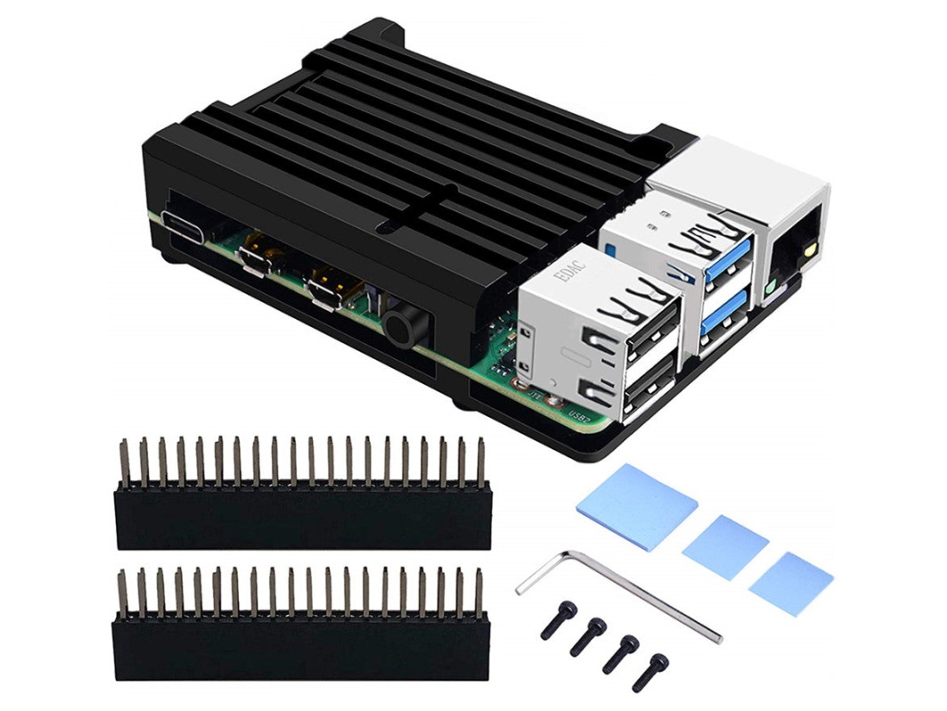 Корпус алюминиевый без вентиляторов для Raspberry Pi 4 (Armor Case) для Arduino ардуино