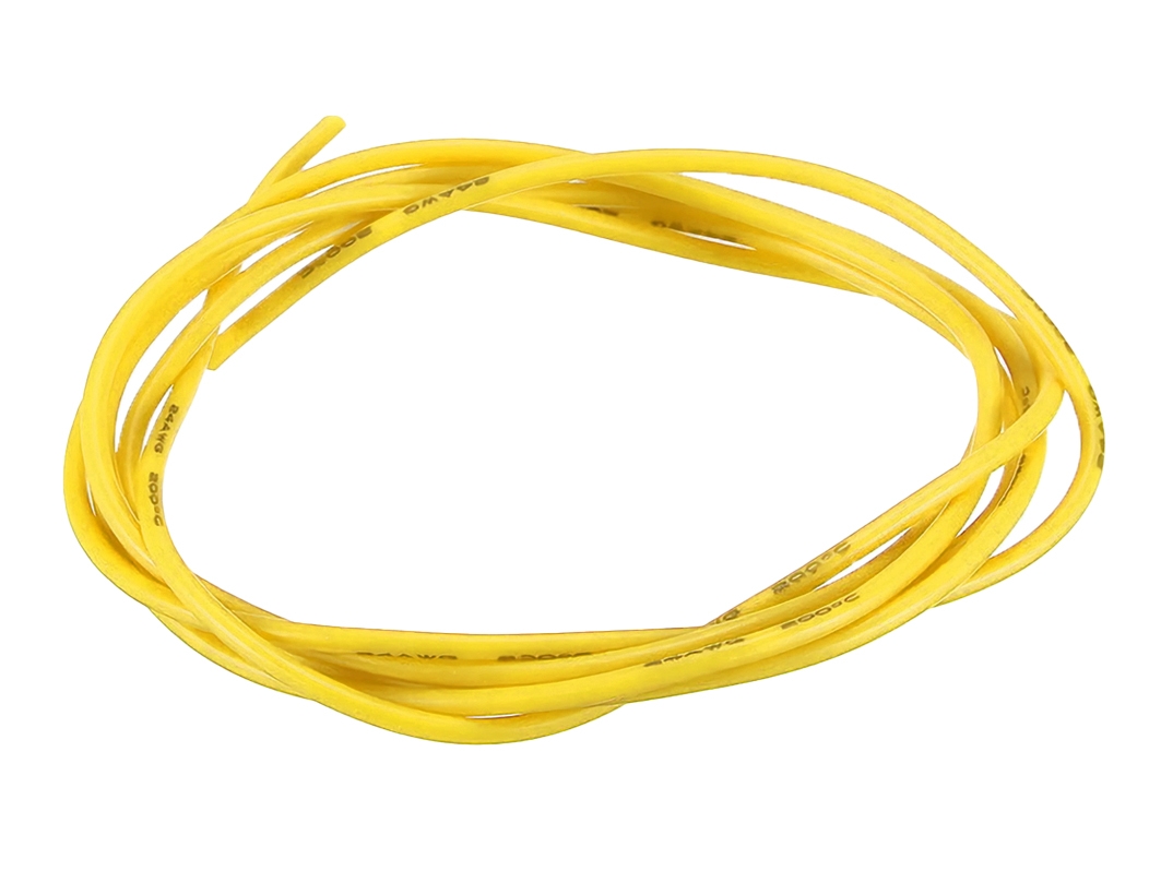  Силиконовый провод 24AWG (1 м / Жёлтый) для Arduino ардуино