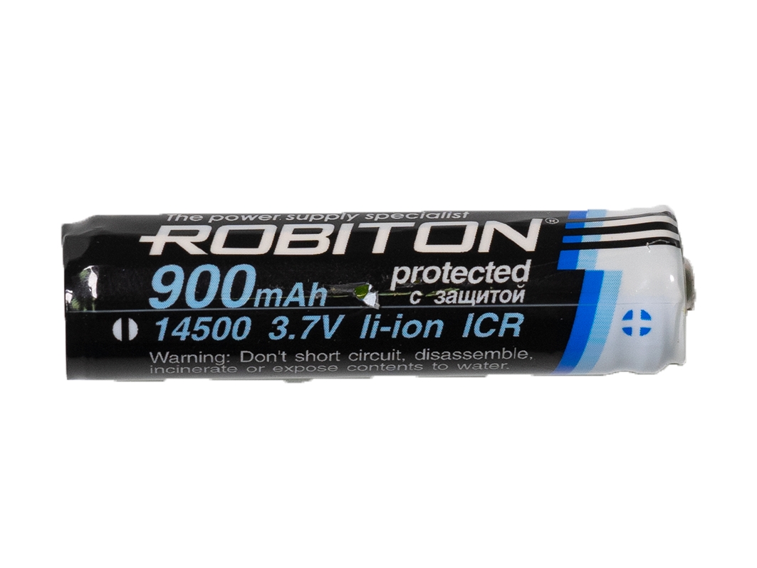  Аккумулятор 14500 Li-ion, 3.7V, 900mah, с защитой bulk  для Arduino ардуино