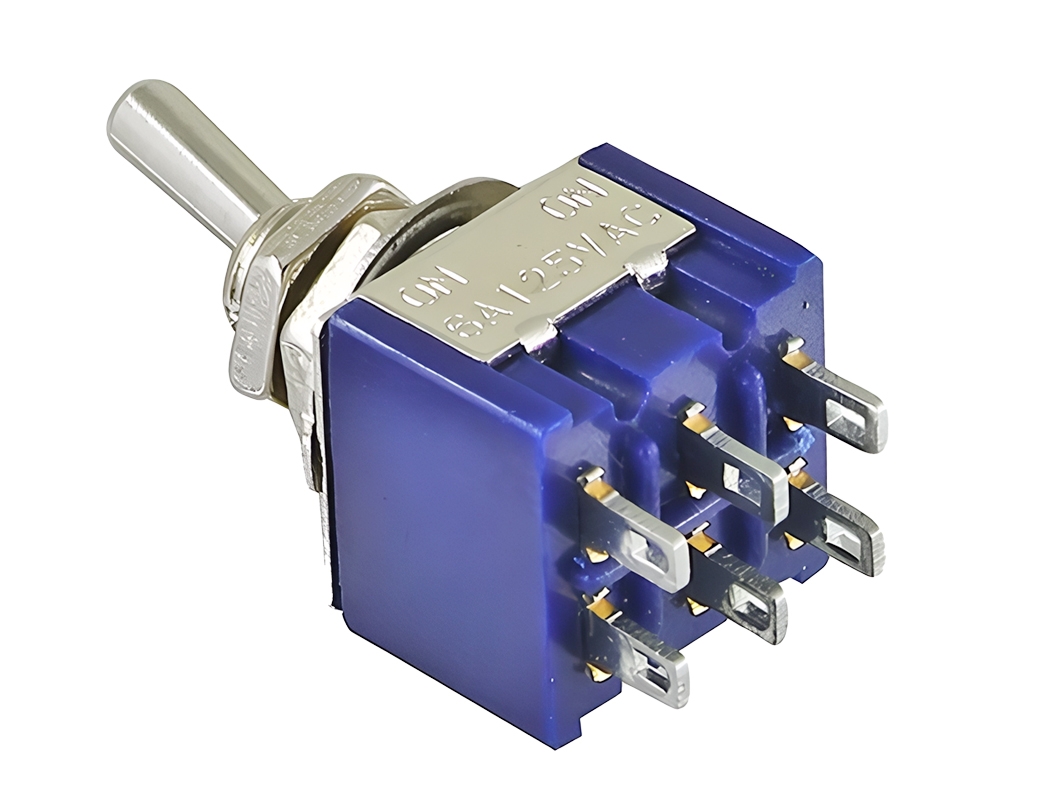  Переключатель перекидной MTS-202 (6 pin / DPDT / ON-OFF-ON) для Arduino ардуино